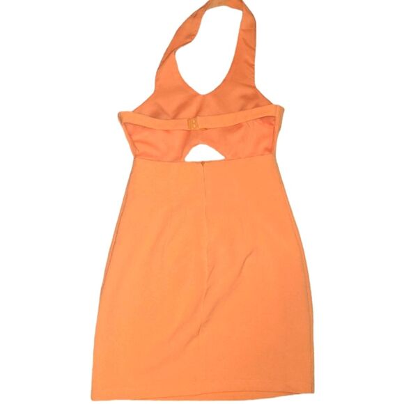L'atiste Peach Cutout Halter Dress - Picture 3 of 7